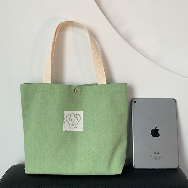 

5pcs stuff sacks canvas printing large capacity small cross hasp handbag mix color