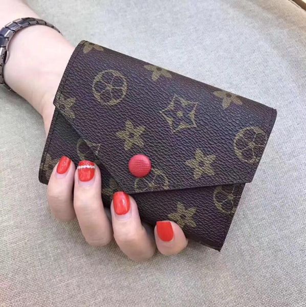 

wallets new fashion style women purses lady leather purse classic women039s wallet mini wallet with box dust bag6629634, Red;black