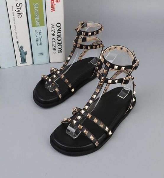 

fashion new 2019 summer style slippers shoes women sandals female drag sandals rivet jelly sandals slippers 6471639, Black