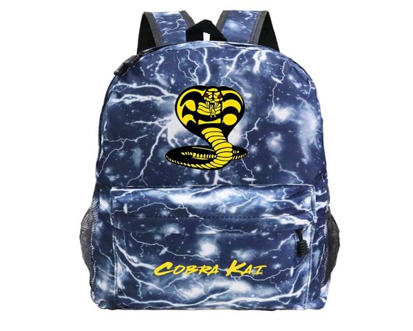 

students back to school backpack bag for boys girls school bags cobra kai print bookbag travel backpack cobra kai teen schoolbag1464710