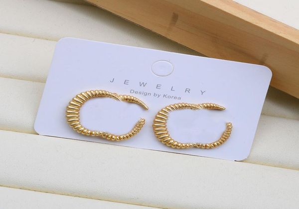 

fashion personality earrings simple letter earrings temperament earrings accessories women japanese korean european american all m5835164, Golden