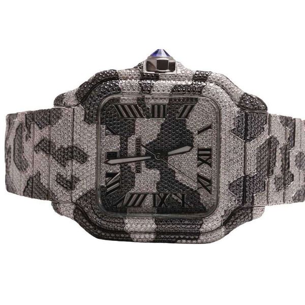 

r2zb 2023other watch wristwatch hip hop diamond watch round cut all size customise natural handmade diamond watch for mens diamond watch, Slivery;brown