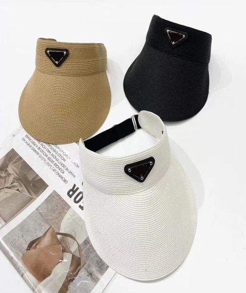 

2022 designer empty visor straw hat luxury gentleman cap men women sun hats9799217, Blue;gray