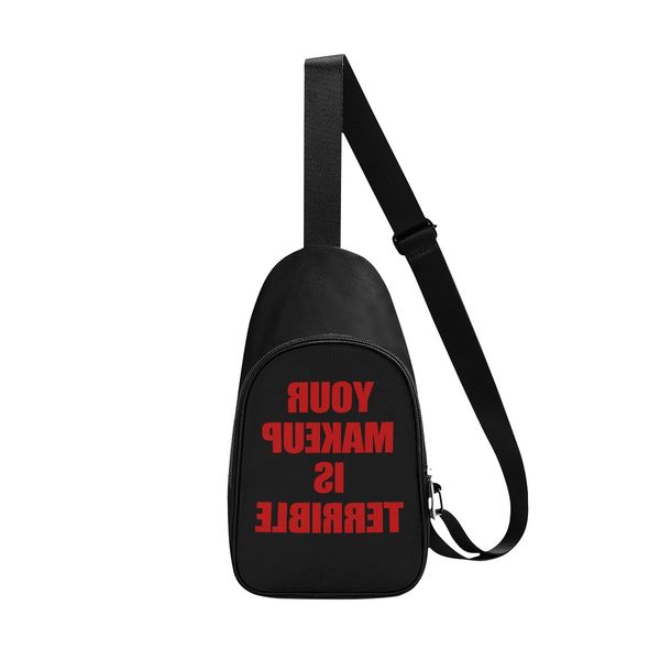 

diy custom men's chest bags women's shoulder bags chest bags red clovely production of personalized exclusive custom couple gifts