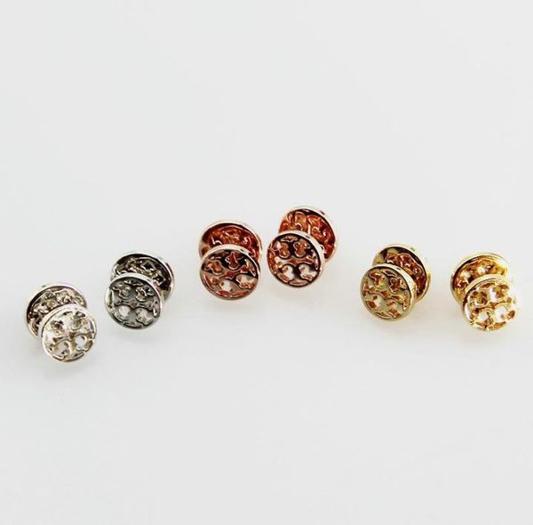 

designer earrings real goldsilverrose gold plated round hollow stud dorp charm drop earring popular brand letter e8548665, Golden;silver