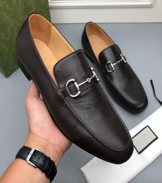

new mens party wedding slip on dress shoes formal business oxford shoes 2021 male brand comfortable leisure flats size 38458148409, Black