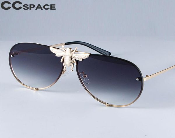 

luxury metal big bee pilot sunglasses gradient lenses uv400 retro men women shades 47850 sh1909249114683, White;black
