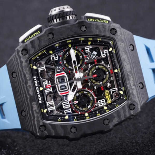 

richardmille mechanical wrist watch swiss watch sport wristwatch richardmiller rm rm11-03 ntpt with 49.94*44.50mm with warranty card -2ztm -