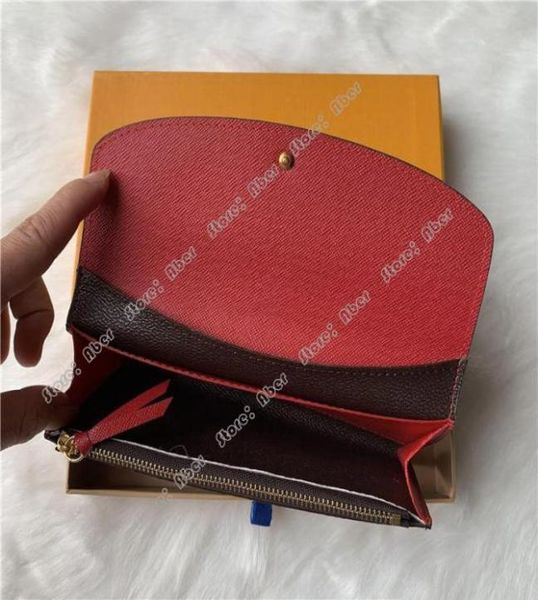 

outstanding wallet 100 real leather womens long fashion hasp zipper wallets pocke men women ladies purse box card ho8244719, Red;black