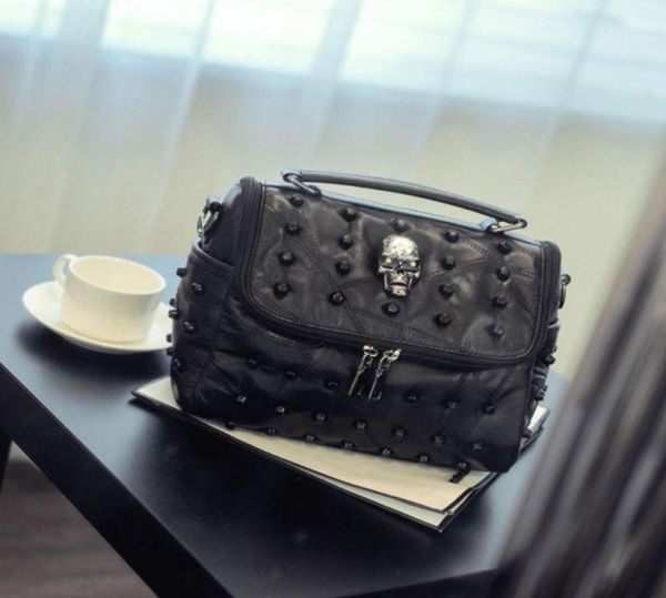 

evening bags valtis women split sheep leather messenger rivet skull tote handbag travel crossbody satchel purse handle shoulde5167717