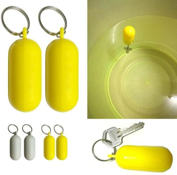 

swimming drifting beach yellow floating keychain swimming essential marine sailing boat float canal portable keychain gift7453089, Silver