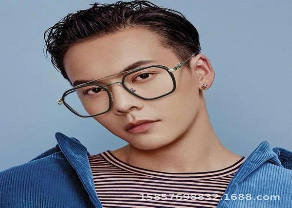 

2022 ch chrome sunglasses frames new double beam flat lens fashion trend weiting glasses large men039s and women039s hearts 6831540, Silver
