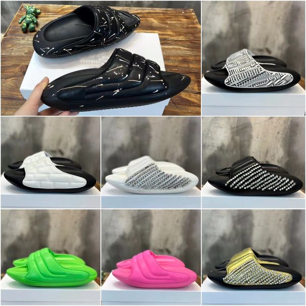 

b-it sgwhz slippers designer bread loafers men woman quilted mules spaceship shoe fashion pearl soft dough microfiber cowhide leather outdoo, Black