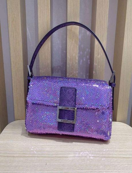 

sequin armpit handbag shoulder bag women crossbody bags oblique stripe gradient pattern detachable handle wide shoulders strap har9003915