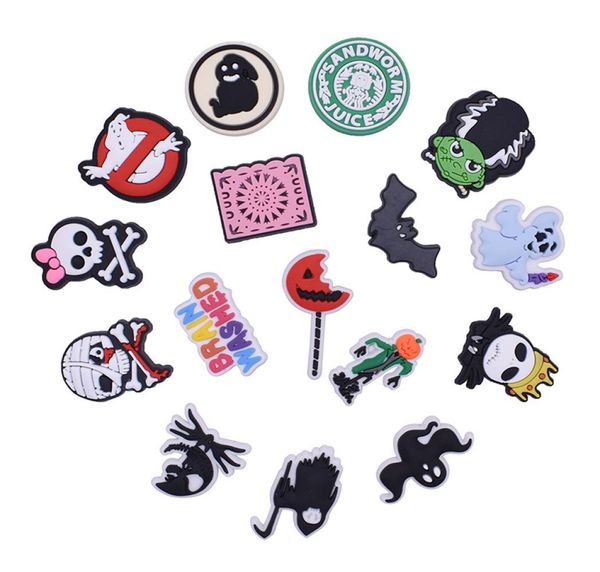 

skull shoe decoration buckle charm accessories for charms buttons pins1118339, White;pink