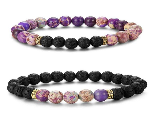 

fashion lava rock bracelets for mens women natural emperor stone essential oil diffuser beads bangle handmade diy jewelry in bulk4167677, Black