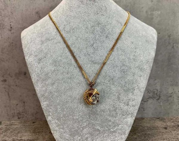 

brand fashion jewelry for women skull party black skull pendant vintage silver plated black chain steam punk design5967953