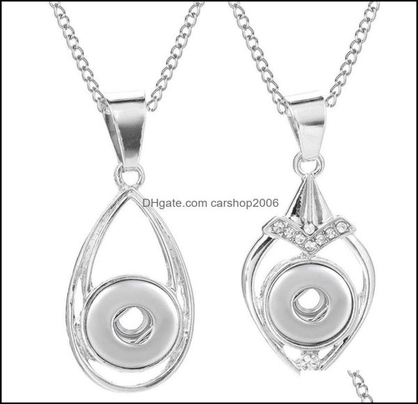 

pendant necklaces sier color 18mm snap button necklace romantic fashion snaps jewelry nice gift drop delivery 2021 pendants carsho9189623, Silver