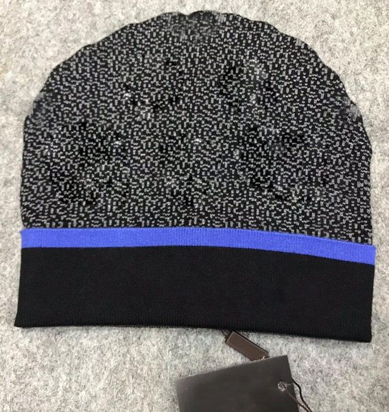 

21ss men designers hats bonnet winter beanie knitted wool hat plus velvet cap skullies thicker mask fringe beanies hats2675154, Blue;gray
