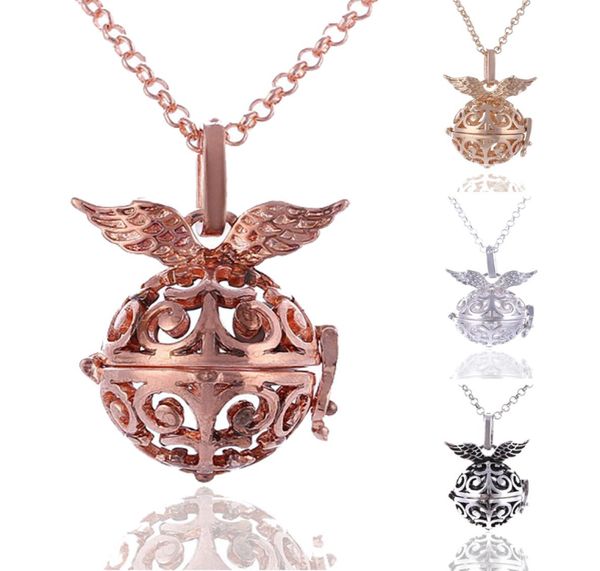 

fashion pearl cage pendant necklaces for women essential oil diffuser necklace aromatherapy diffuser open locket charms ladies jew2358229, Silver