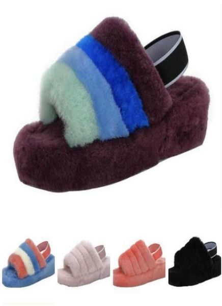 

flat bottom nonslip warm cotton slippers fashion personality men women039s wool slipper indoor size 35427708680, Black