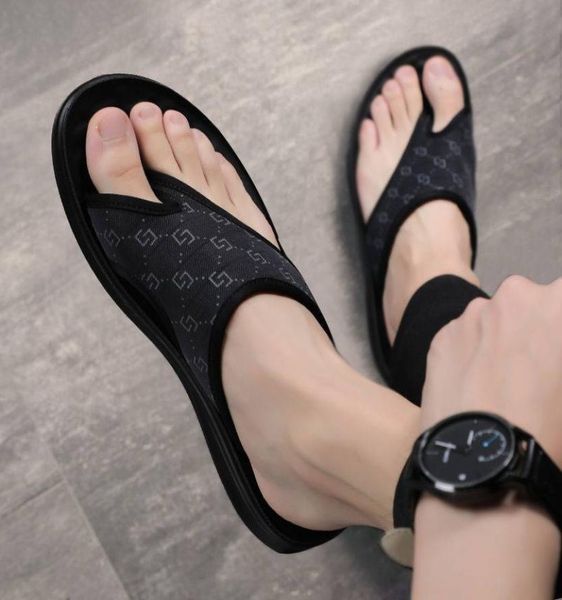 

summer men039s slippers fashion non slip beach sandals outdoor comfortable versatile personality leisure shopping7945752, Black