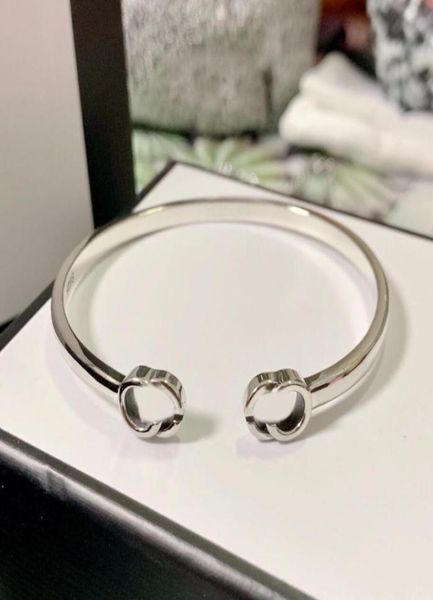 

classic simple silver letters bracelet bangle fashion designer bracelets cuff bangle women lady party wedding jewelry anniversary 5806720, Golden;silver