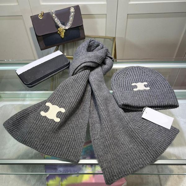 

Winter Luxury Hats Scaves Sets Fashion Unisex Designer Hat and Scarf Set for Woman Men Knitted Skull Beanie Cashmere Letter Embroidery Beanies Scarfs 6 Colors