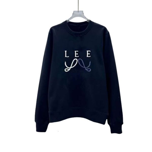 

designer hoodie loewees original quality women's autumn sweater men's and women's round neck outer embroidery letter couple b, Black