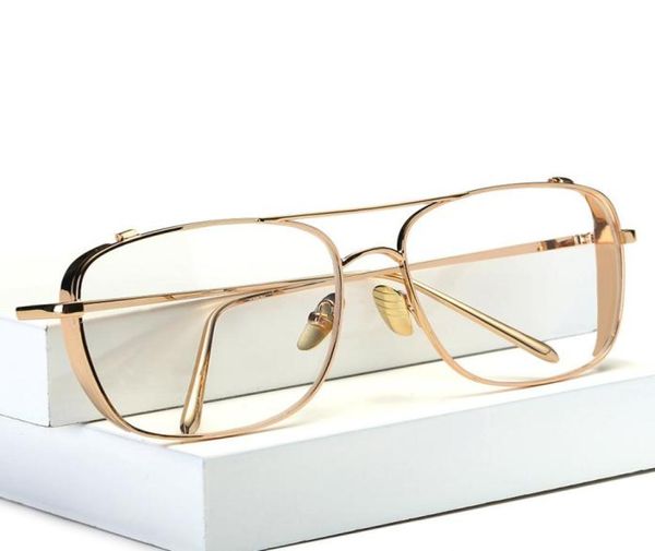 

2019 new flat mirror sun glasses for women gold frame lunette metal cateye shades chic ladies summer silver sunglasses6593213, White;black