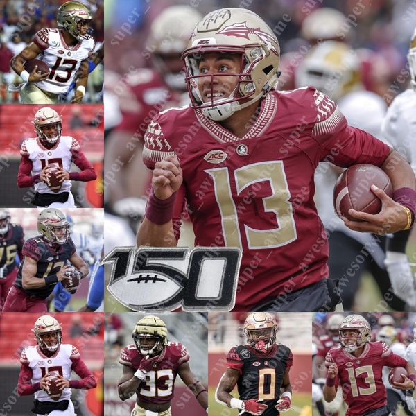 

ncaa florida state seminoles fsu football jersey 13 travis keon coleman johnny wilson jaheim bell tatum bethune renardo green trey benson ro, Black;red