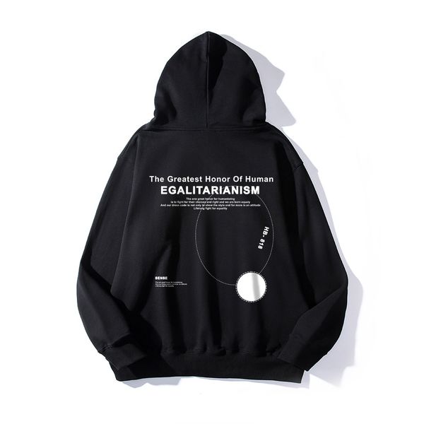 

2023 new high street vibe sweater men's and women's street trend heavyweight 420g terry loose couple wear autumn and winter, Black