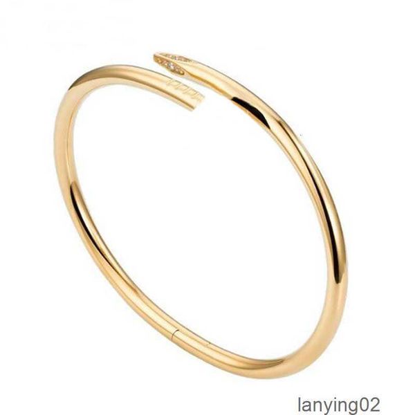 

designer gold silver steel nail love bracelet inlay diamond screw cuff just a bracelets women men jewelry fashion bangle gift 17 19 size