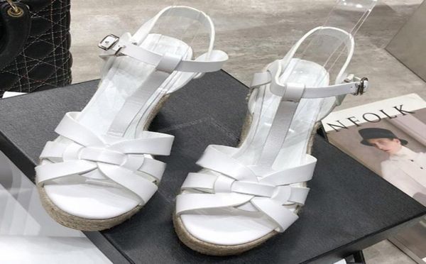 

summer woman sandals shoes women pumps platform wedges heel fashion casual loop bling star thick sole women shoes5371368, Black