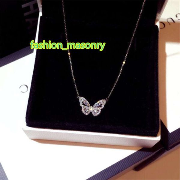 

ins sell butterfly pendant luxury jewelry 925 sterling silver rode gold fill pave white sapphire cz diamond gemstones party eternity clavice