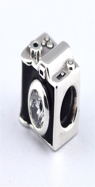 

925 sterling silver camera charm beads with cubic zirconia fits p fine jewelry bracelets & necklaces4885912