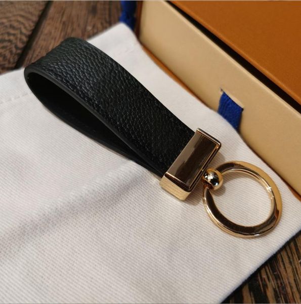 

2022 keychain key chain buckle keychains lovers car handmade leather men women bags pendant accessories 5 color 65221 with box dus1976750, Silver