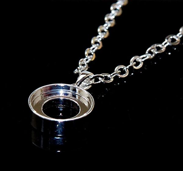 

diy chaininterchangeable1 round pendant immitation for kameleon necklace insert jewelpop not including 9394631, Silver