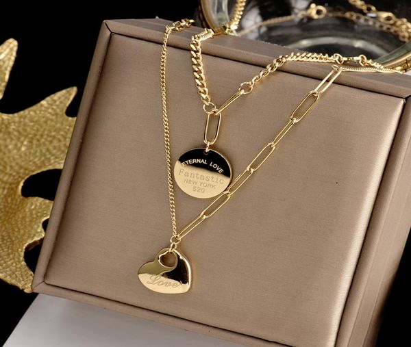 

heart coin pendant necklace flat bottom solid love for women gold color jewelry gifts4594303, Silver