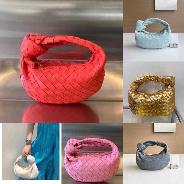 

2023 handmade woven handheld dumpling bag twisted bag high leather personalized simple handheld women's bag 230907