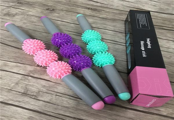 

muscle massager body roller spiky ball pain relief stick gym household muscle massage roller multifunction yoga stick relax tool 46410484