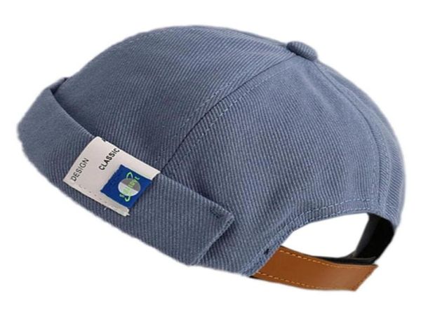 

ball caps retro solid color beanie docker cap rolled cuff brimless label hip hop skull hat xx9d2181829, Blue;gray