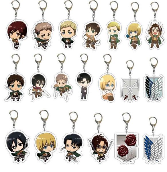 

double sided key chain animated attack titan ellen scout corps pendant acrylic wing 32 piec jewelry5884409, Silver
