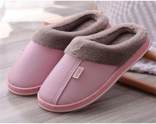 

mcckle women039s home slippers plush warm house shoes for women nonslip soft winter indoors bedroom couples floor slipper 21129087963, Black