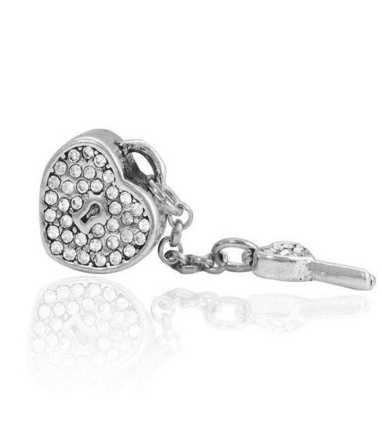 

20pcslot fashion rhinestone lock key alloy metal beads for jewelry making diy beads for bracelet whole in bulk low re5773324, Black