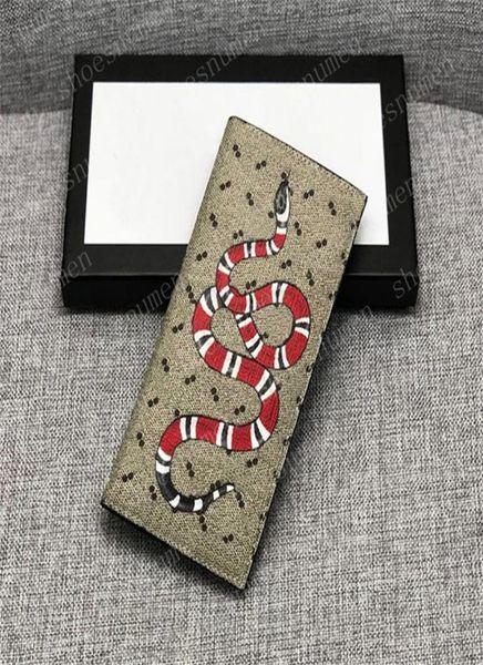 

wallets sanke wallet purses coin tiger long with white box mens fold card holder womens passport holder bee folded purse po pou1022283, Red;black