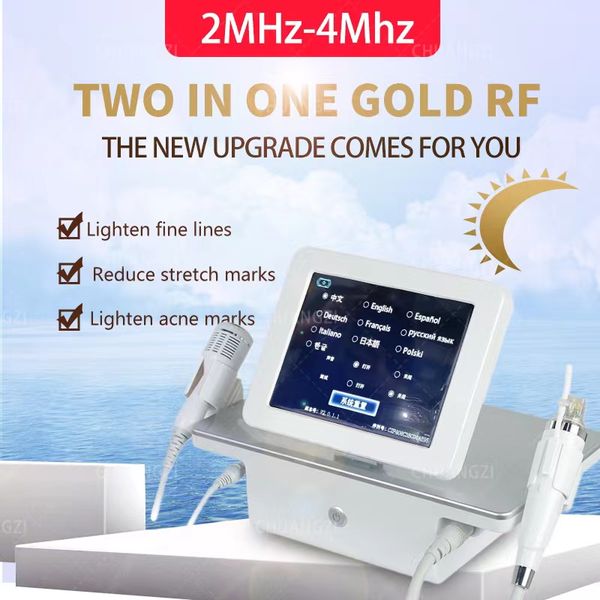 

RF Fractional Microneedle Machine with Cold Hammer RF Radio Frequency Skin Tightening Acne Scars Stretch Marks Removal For Salon