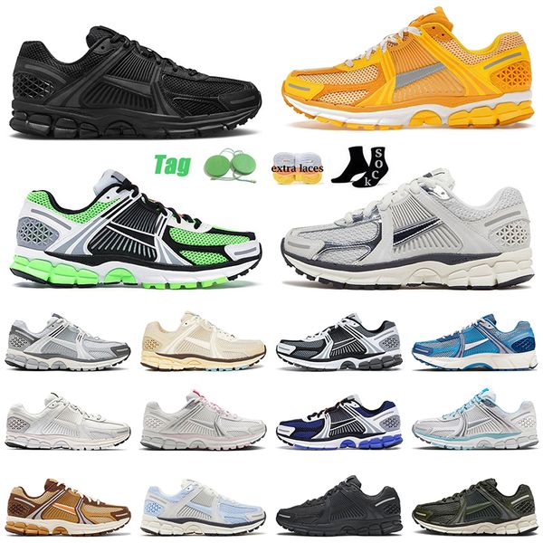

athletic outdoor vomero 5 running shoes women mens vomeros pn dust triple black anthracite electric green yellow ochre trainers runner sneak, White;red