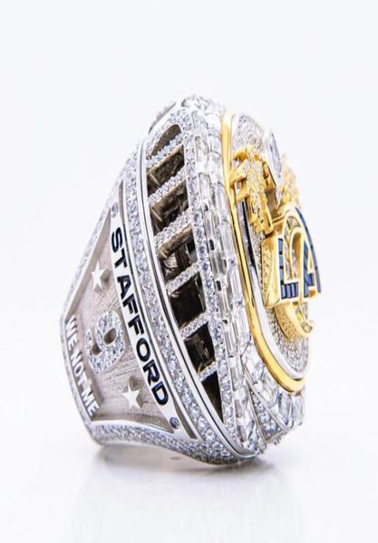 

5 player 2021 2022 super bowl american football m champions championship ring stafford kupp ramsey donald mcvay fan gift3689463, Golden;silver