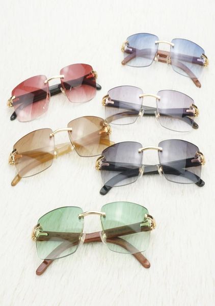 

new vintage rimless sunglasses men luxury carter glasses big square sun glasses frame for driving and fishing retro style shades3559679, White;black